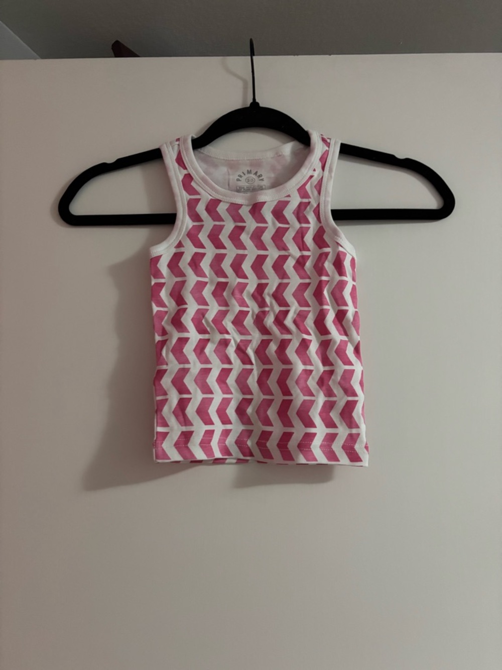 Primark Pink and White Chevron Tank Top